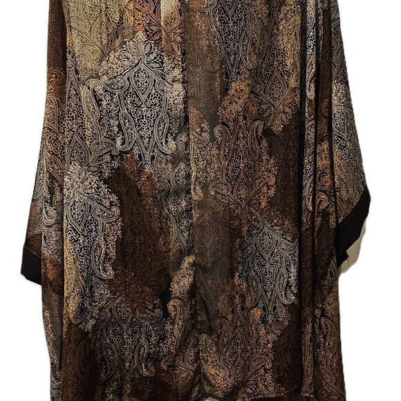 Sheer shades of brown jacket shawl - Picture 3 of 3